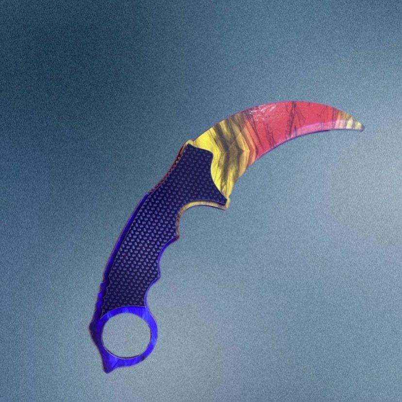 Деревянный нож Керамбит "Мраморный градиент" из игры CS:GO - купить с ...