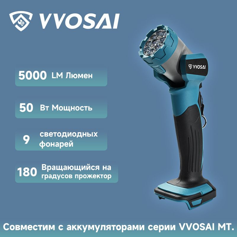Фонарь светодиодный аккумуляторный VVOSAI WS-ZM01-LUOJI 20В, (без аккумулятора)  #1
