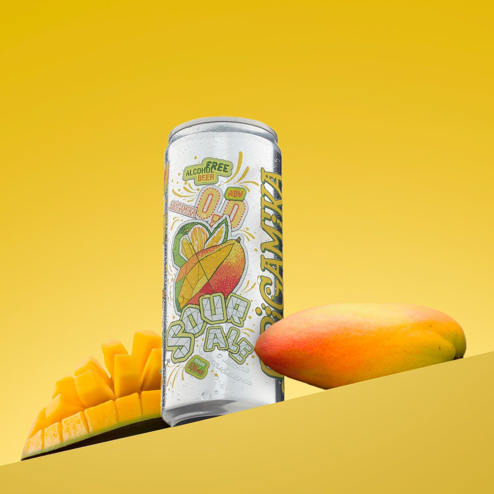 Безалкогольное пиво ORIGAMIKA SOUR ALE манго каламанси 330 мл 8 штук  #1