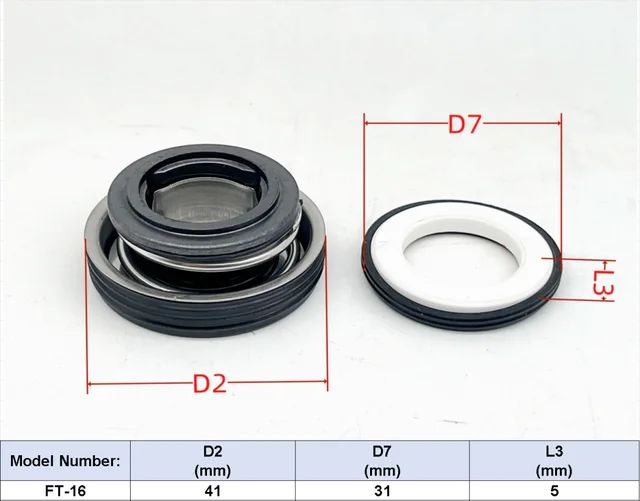 FT-16 (d7-31mm), технические автомобильные TLANMP механические уплотнения для FT-16S насосов для бассейна, #1