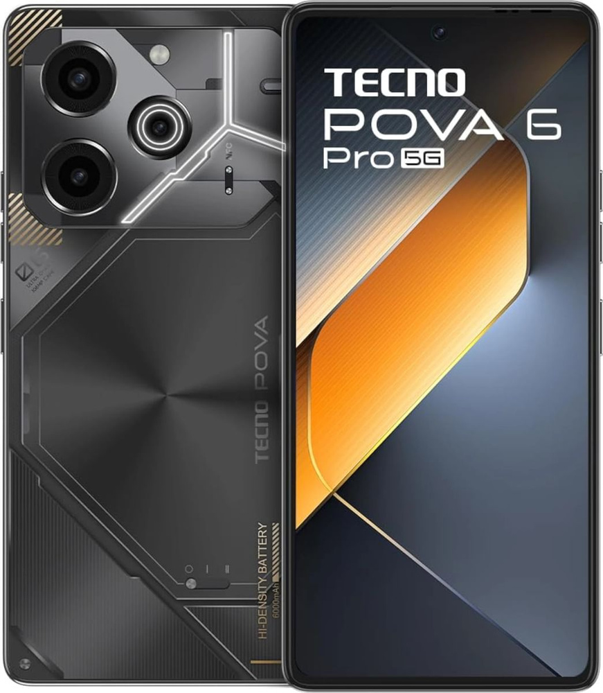 Tecno Смартфон POVA 6 Pro 5G Ростест (EAC) 12/256 ГБ, черный