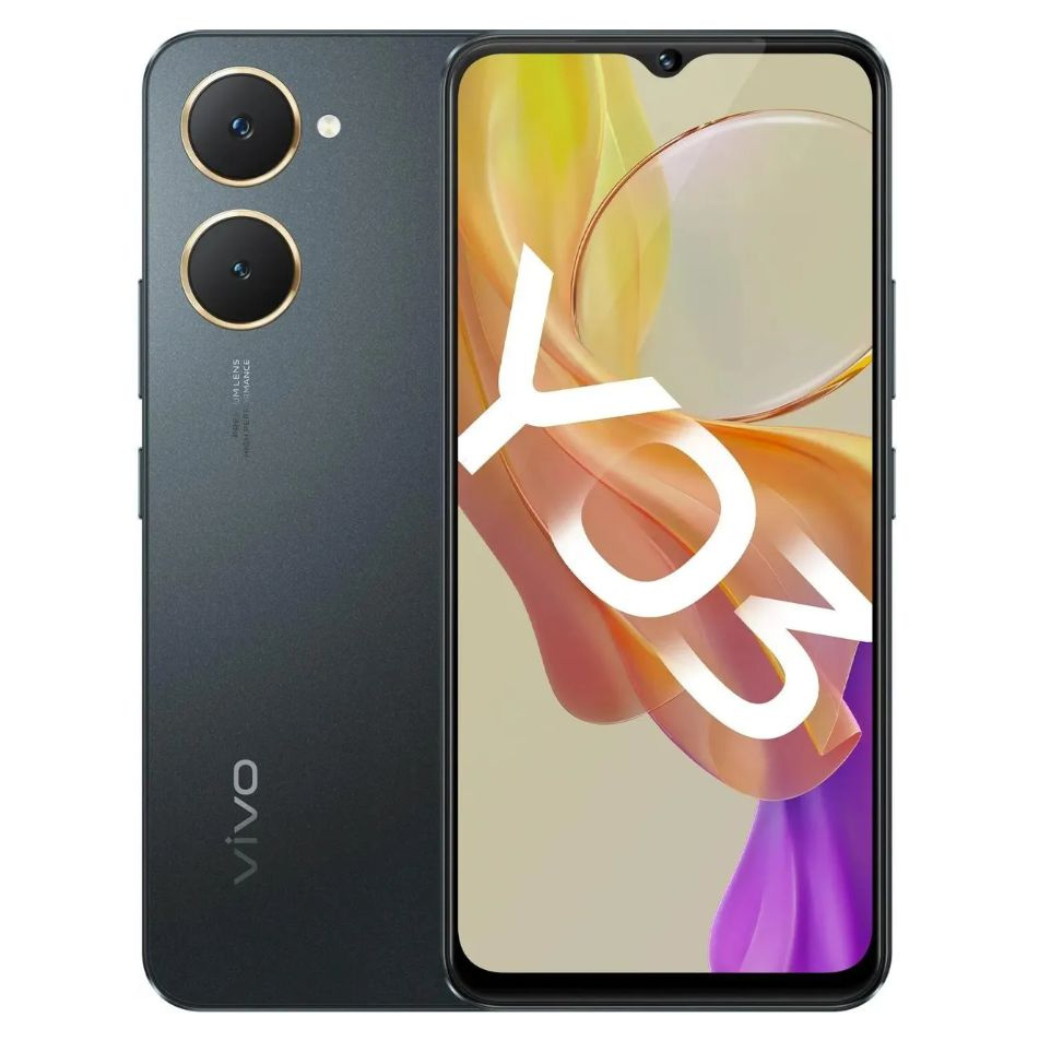 Vivo Смартфон Y03 V2332 4/128 ГБ, черный