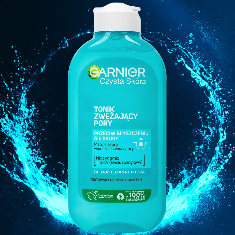 GARNIER, Гарньер Чистая кожа, тоник очищающий против черных точек и жирного блеска, 200мл  #1