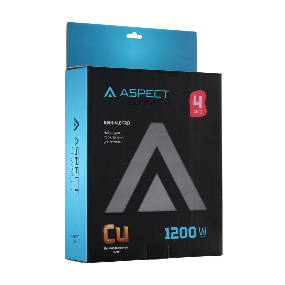 Набор проводов Aspect AWK-4.0PRO для подключения усилителя / медь (СU ...