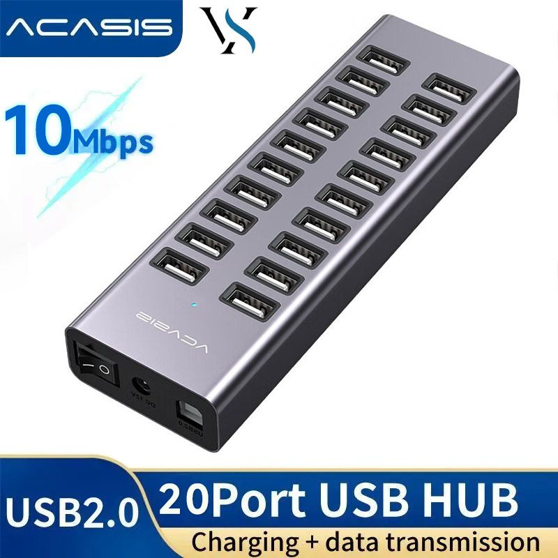 20-портовый USB-концентратор Acasis, USB-разветвитель USB 3.0, 5 Гбит/с для ноутбука  #1