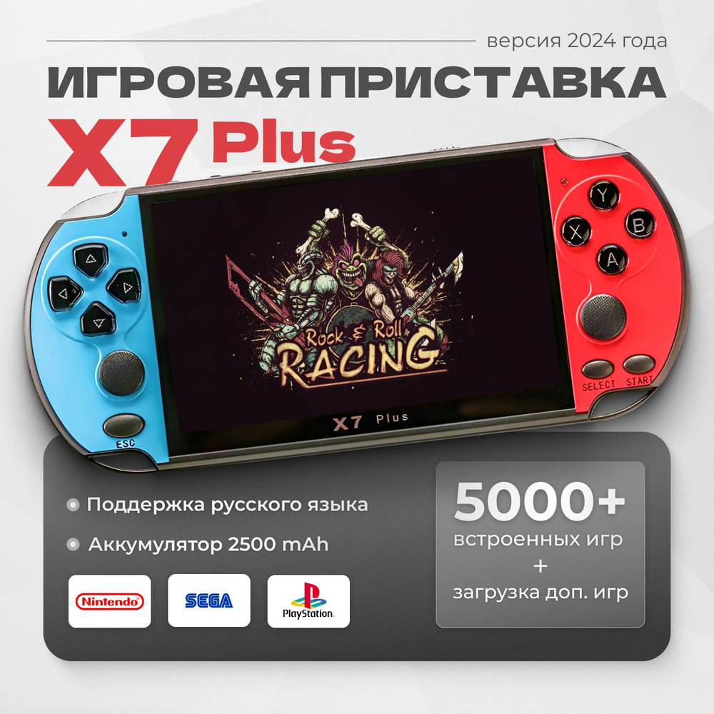 Портативная игровая приставка ретро консоль X7 PLUS 8 Гб