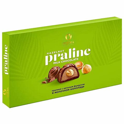 Конфеты шоколадные O'ZERA "Praline" пралине с цельным фундуком 190 г ...