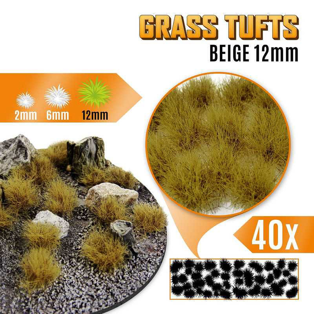 Green Stuff World: Пучки травы для макетов и диорам Grass Tufts 12 mm - Beige  #1