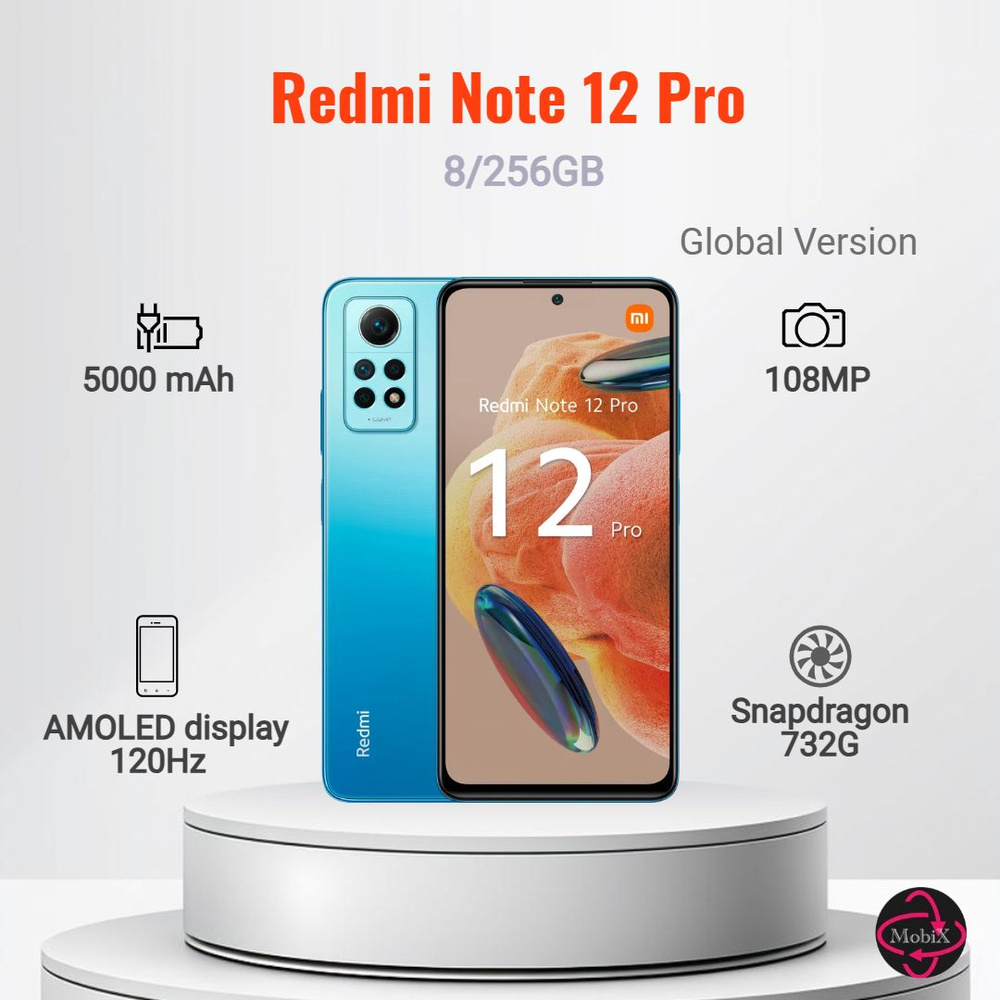 Xiaomi Смартфон Redmi Note 12 Pro 8/256 ГБ, синий #1