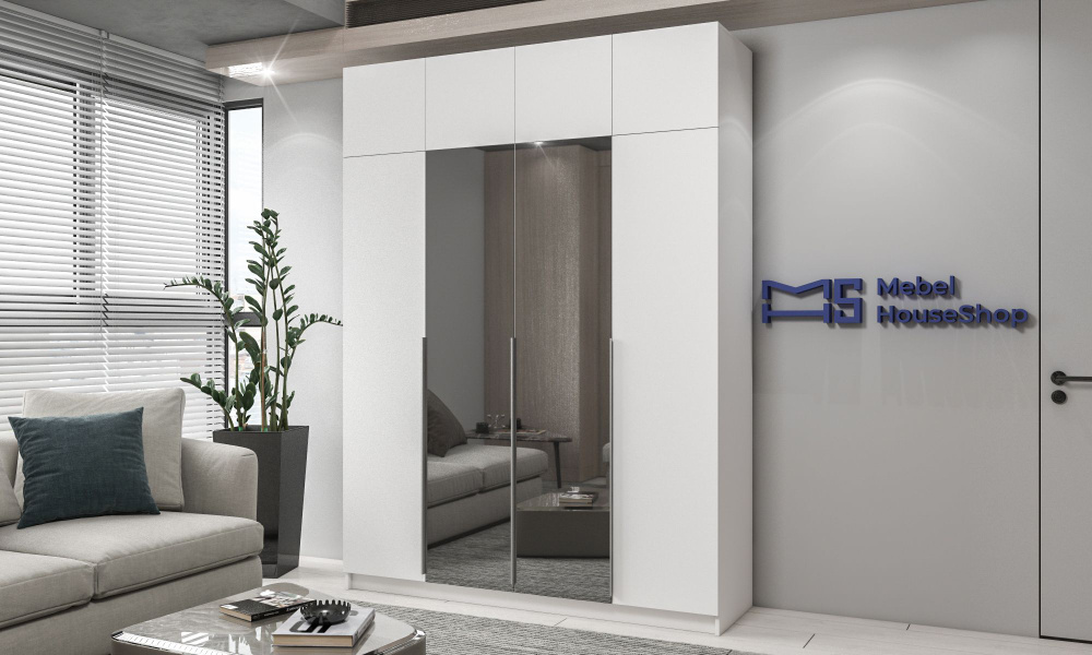 Шкаф распашной Mebel House Shop ИКЕА Пакс 102 Фардал с зеркалами ...