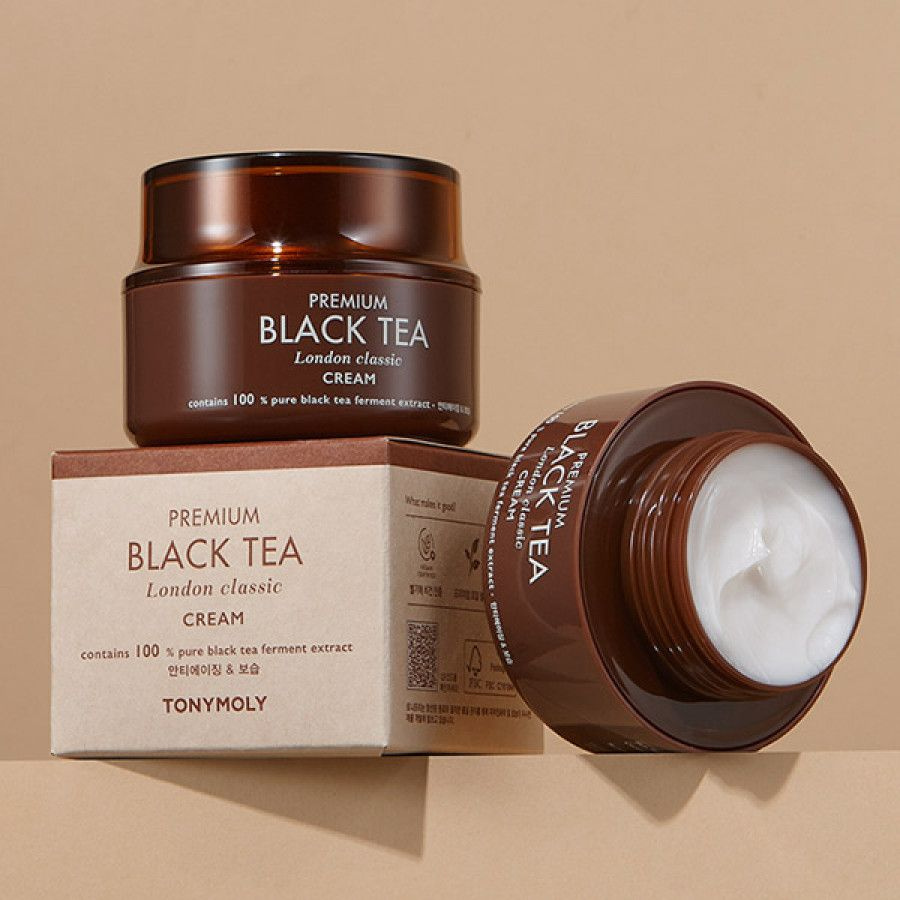 Крем для лица антивозрастной TonyMoly THE BLACK TEA London Classic с маслом чайного дерева, бергамота, #1