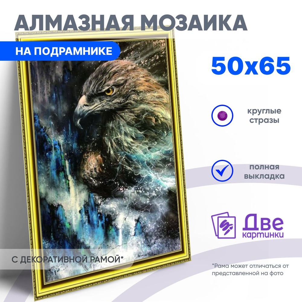 New World Алмазная мозаика на подрамнике 50x65 см Полная выкладка круглые стразы 50х65 Стремительный #1