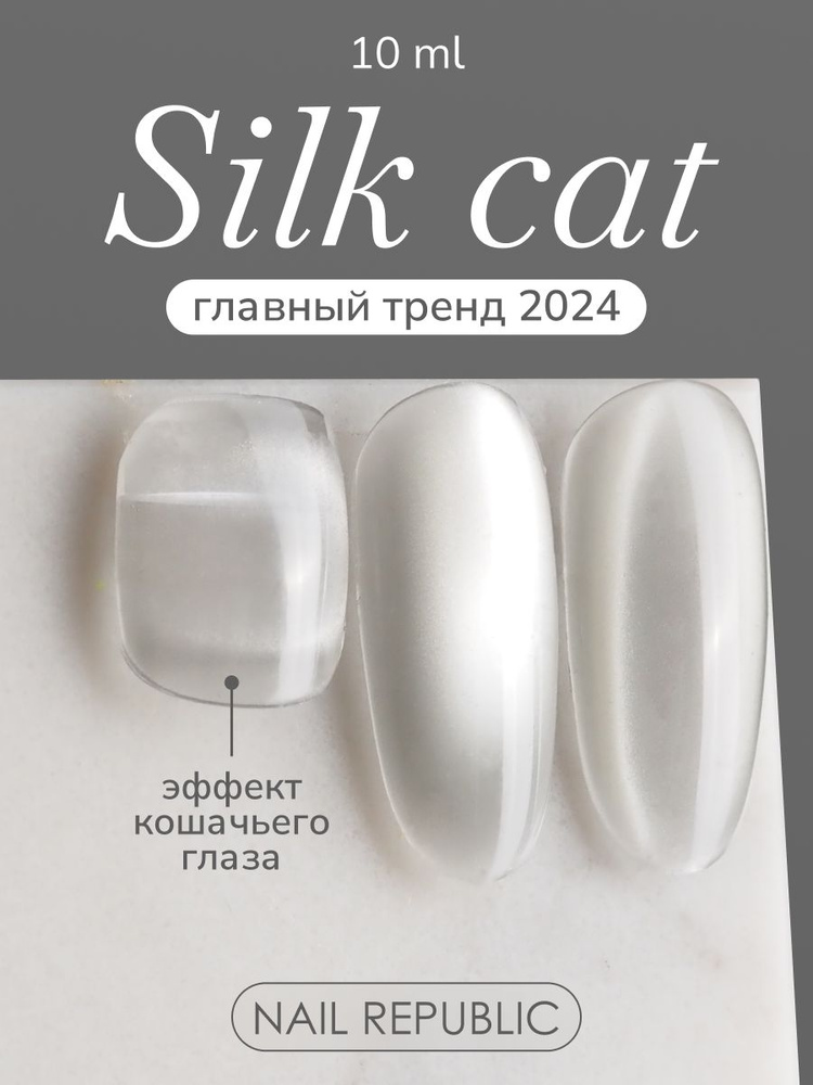 NR Гель-лак корейский кошачий глаз Silk Cat 110, 10 мл #1