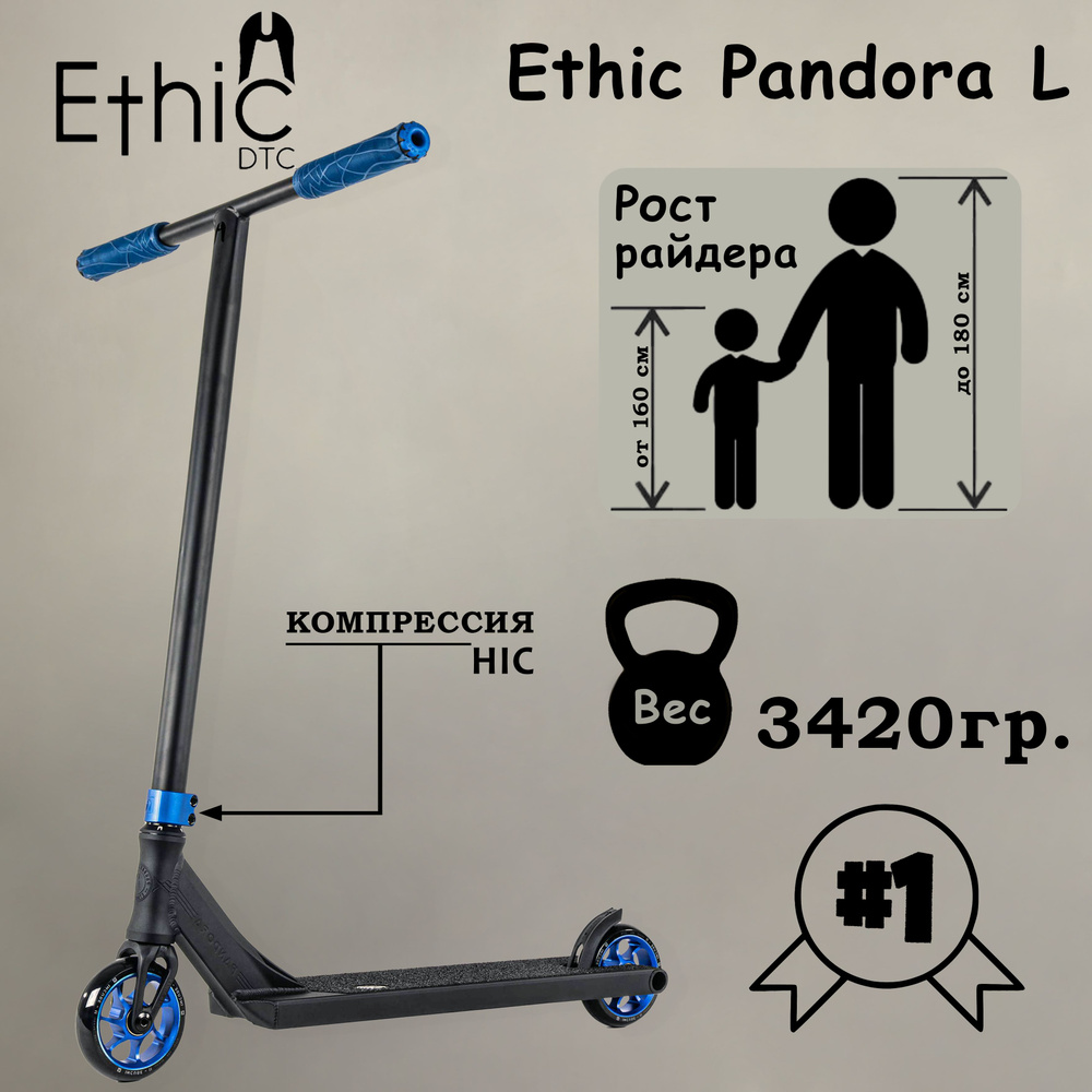 Самокат Ethic Complete Scooter Pandora "L" blue #1