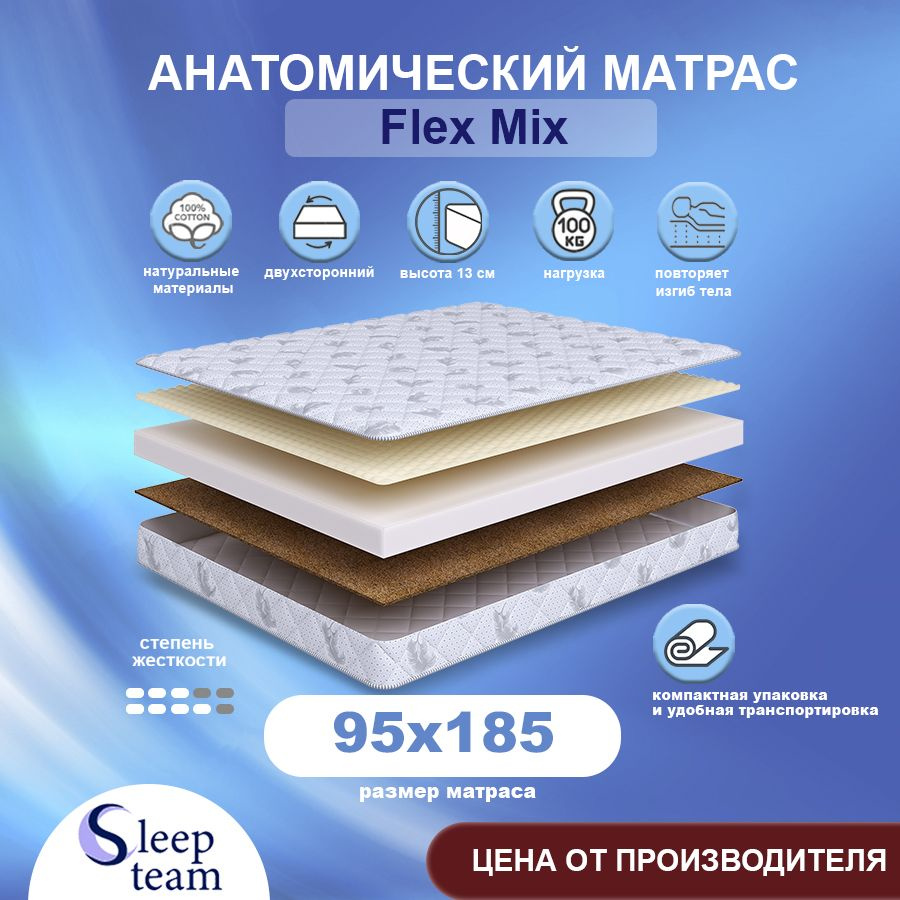 Sleepteam Матрас Flex Mix, Беспружинный, 95х185 см #1