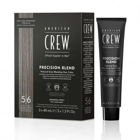 American Crew Precision Blend - Краска для седых волос волос средний Пепельный 5/6 3х40 мл  #1