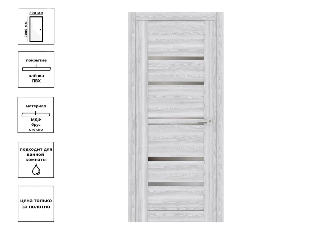 Дверь межкомнатная LX8 Ривьера Айс (ДО- 80) #1