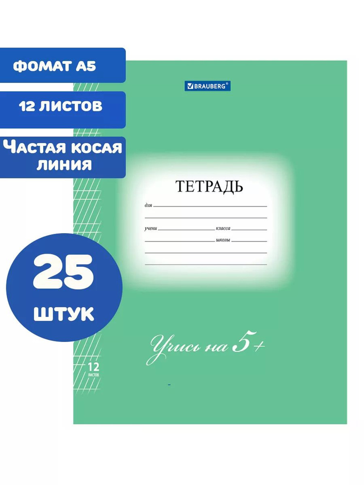 Brauberg Тетрадь, 25 шт., листов: 12 #1