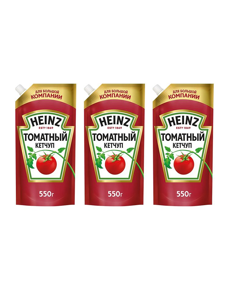 Кетчуп Heinz Томатный, 3 уп по 550 гр #1