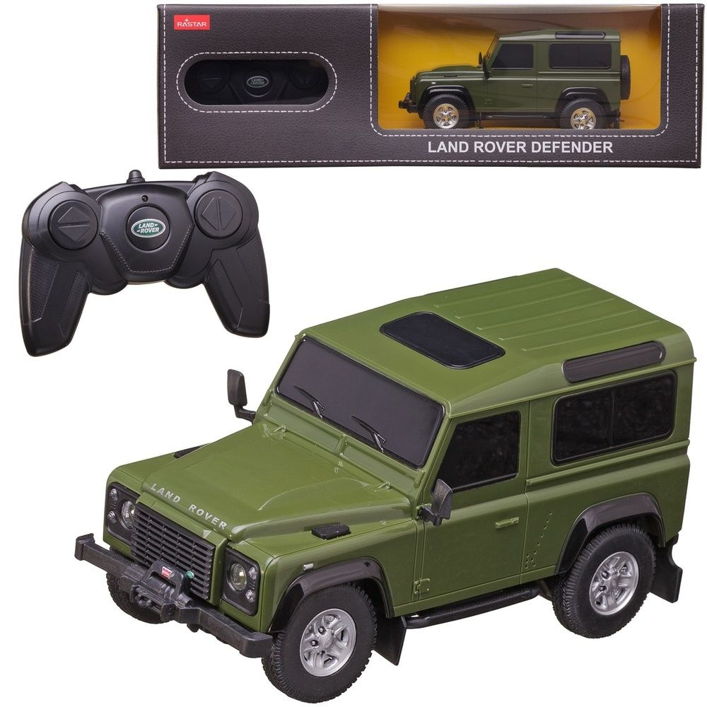 Машина радиоуправляемая Rastar М 1:24, Land Rover Defender, цвет зеленый (78500G)  #1