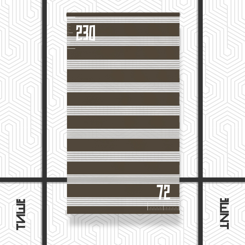 Рулонные шторы жалюзи День-ночь Коричневый 72 на 230 #1