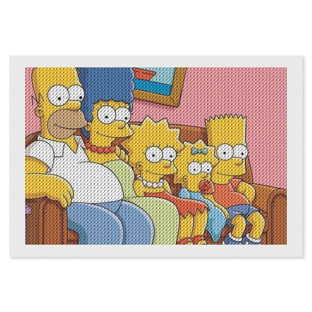 The Simpsons Алмазная мозаика Вышивка Живопись Картина стразами 20х30 см  #1