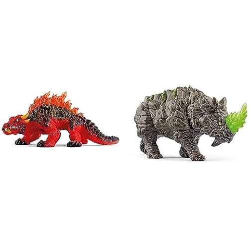 SCHLEICH 70156 Магмаваран, от 7 лет, ELDRADOR CREATURES - Игрушечная фигурка, 18 x 8 x 8 см и 70157 Сражающийся #1