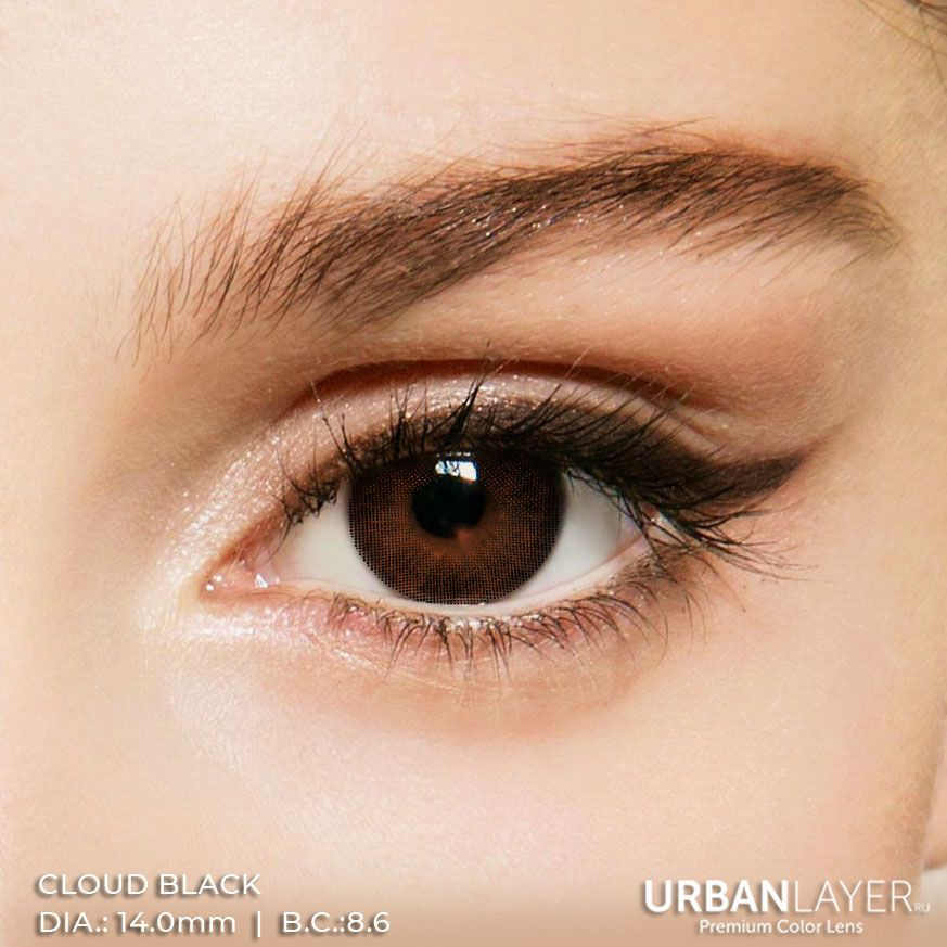 Цветные контактные линзы URBAN LAYER ru Cloud Black 12 месяцев, -3.00 / 14.0 / 8.6, Черный, 2 шт.  #1