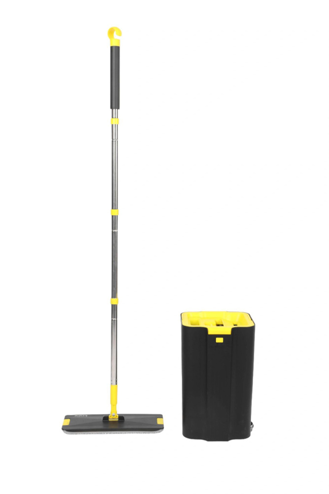 Швабра и ведро Ridberg Premium Plus 2mop (Black/Yellow) #1