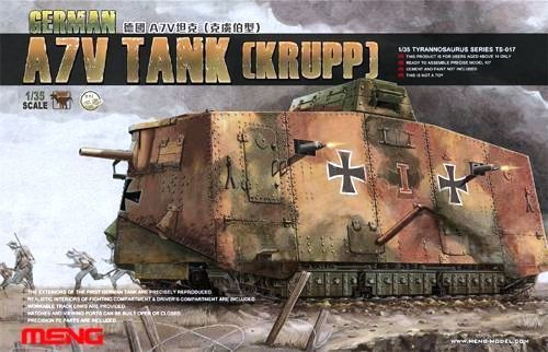 TS-017 MENG Model Германский танк A7V TANK Krupp Масштаб 1/35 #1