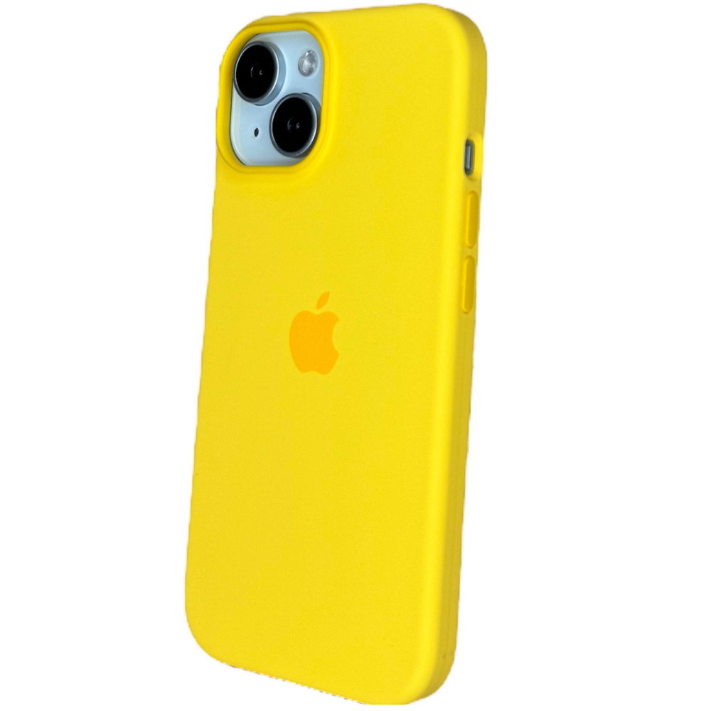 Silicone Case для Iphone 15, Оригинальный Силиконовый Чехол с MagSafe, с анимацией (NFС), цвет Лучезарный #1