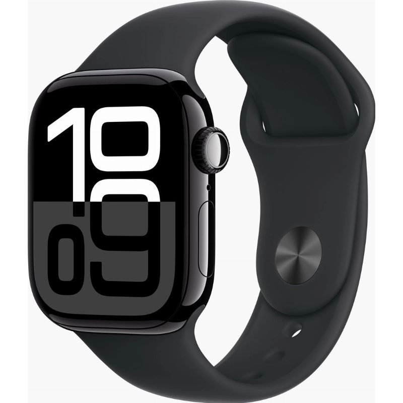 Умные часы Apple Watch Series 10 46 мм Jet Black Aluminium Case with Black Sport Band, Черный, Размер #1