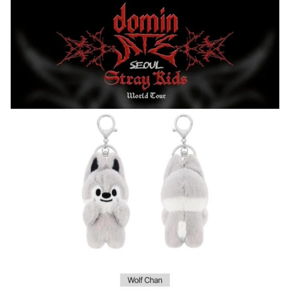 Stray Kids - dominATE SEOUL Официальный MD SKZOO MAGNET PLUSH KEYRING BABY,Wolf chan #1