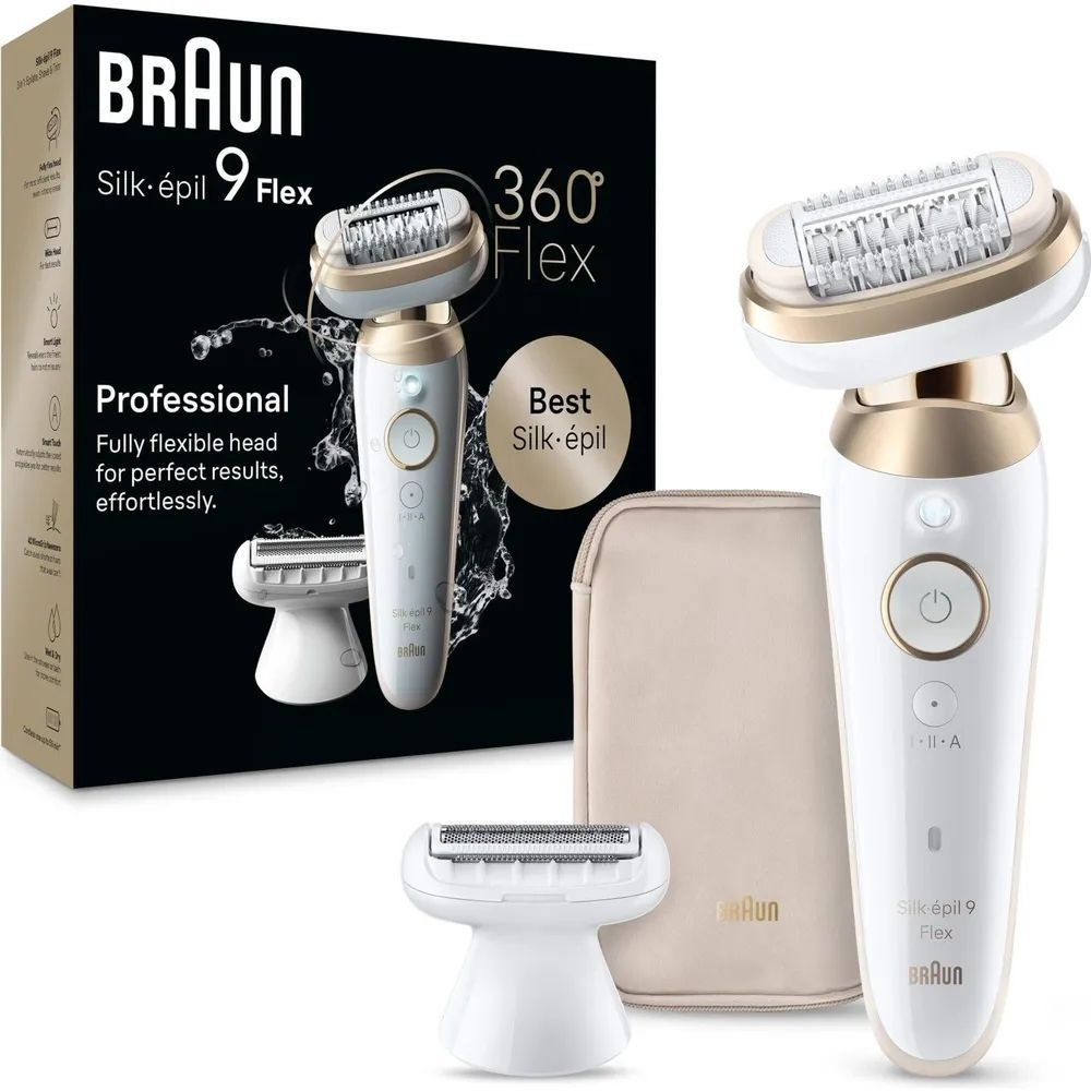 Braun Эпилятор Silk-epil 9 Flex 9-041 3D, беспроводной, влажный и сухой SE90413D  #1