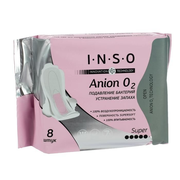 Гигиенические прокладки INSO "Anion O2" Super, 8 шт (3084726) #1