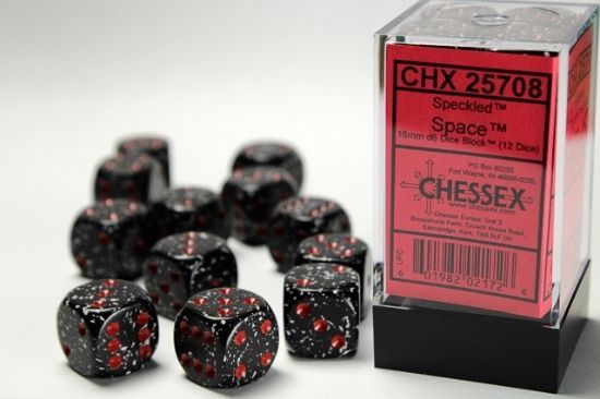 Набор кубиков Dice Set Spec 16mm Space D6 (12) #1