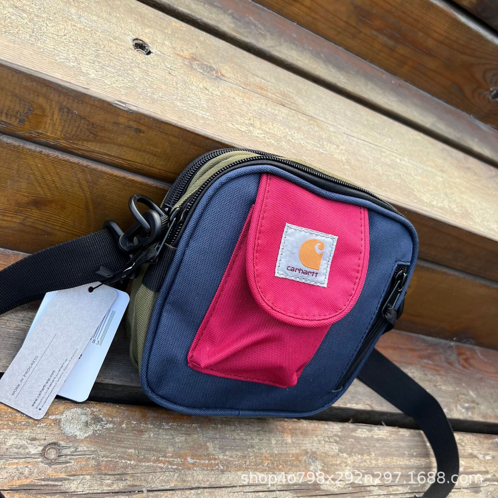 Сумка Carhartt WIP Essentials Bag (Blue and red Khaki) #1