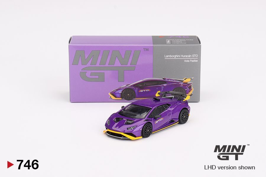 Коллекционная машинка MINI GT 1:64 Lamborghini Hurac n STO Viola Pasifae #1