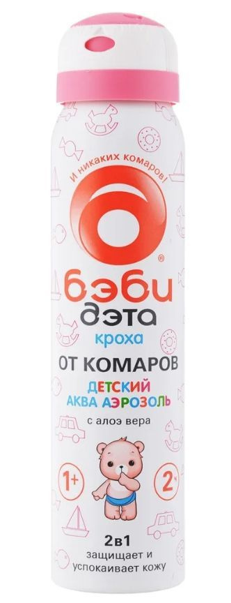 Бэби Дэта Детский спрей от комаров AQUA, 2 в 1, 100 мл #1