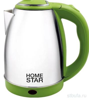 Электрический чайник Чайник HOMESTAR HS-1028 1,8л стальной, зеленый  #1