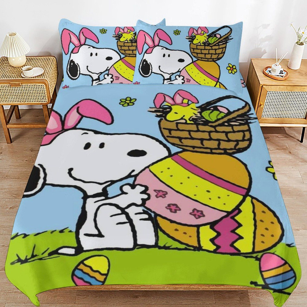 SNOOPY Комплект постельного белья, Микрофибра, Полуторный, наволочки 51x76  #1