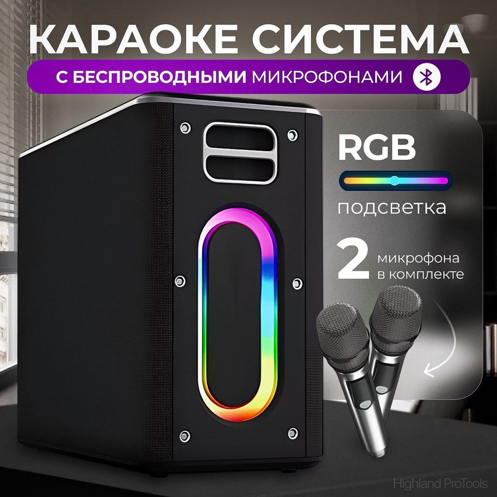 Караоке система с двумя микрофонами / Караоке колонка с микрофоном ...
