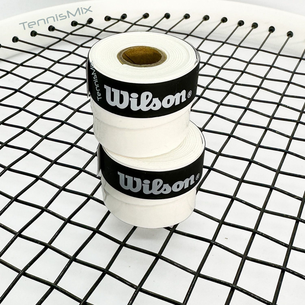 Намотка для теннисной ракетки 2шт WILSON Bowl O Grips Овергрип липкий впитывающий (Белый)  #1