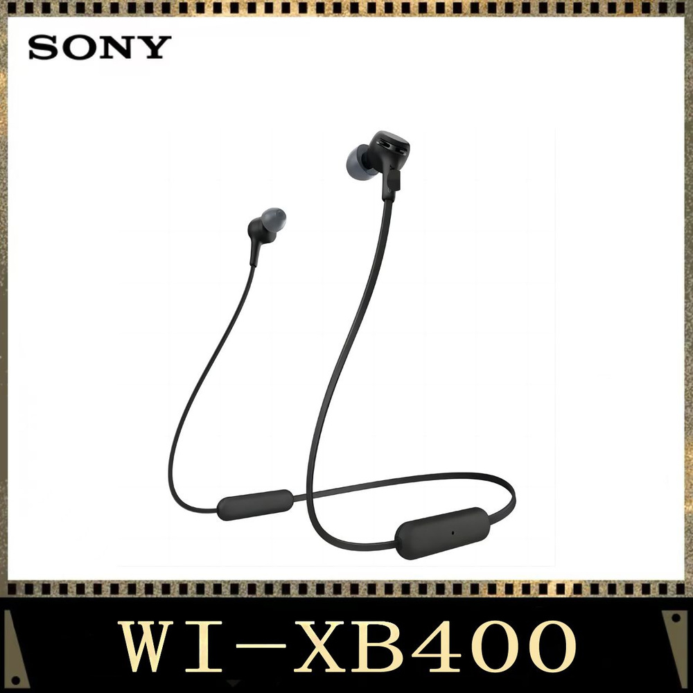 Sony Наушники беспроводные с микрофоном Sony WI-XB400, синий #1