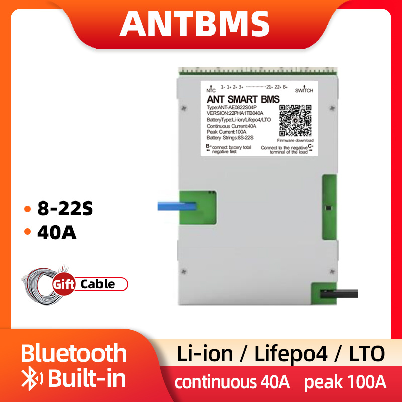 ANT BMS 8s 12s 14s 18s 19s 20s 21s 22s smart balance BMS 40A непрерывный пик 100A для li-ion lifepo4 #1