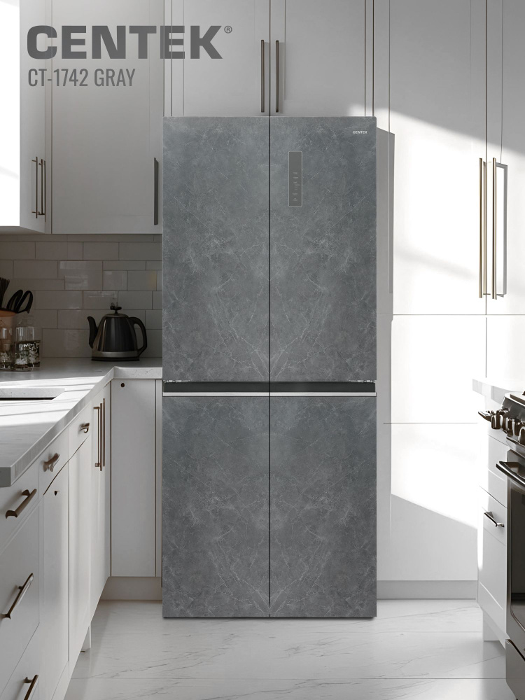 CENTEK Большой Холодильник 415л, Четырехдверный No Frost, ИНВЕРТОР