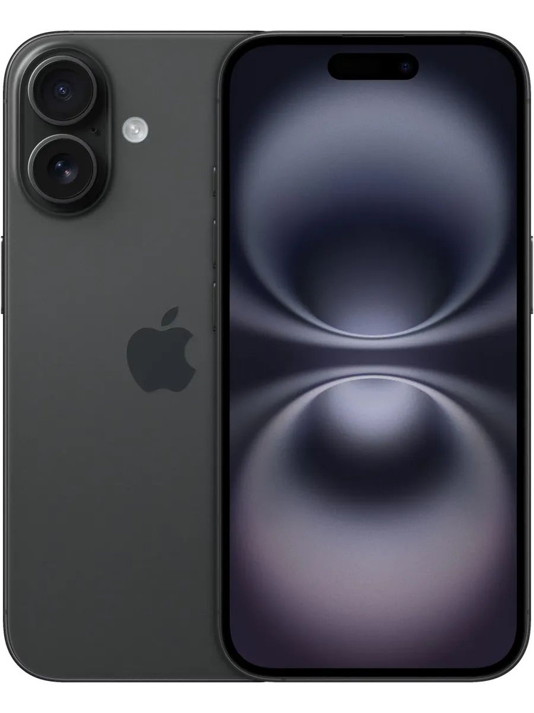 Apple Смартфон iPhone 16 8/256 ГБ, Nano-SIM, eSIM, черный #1