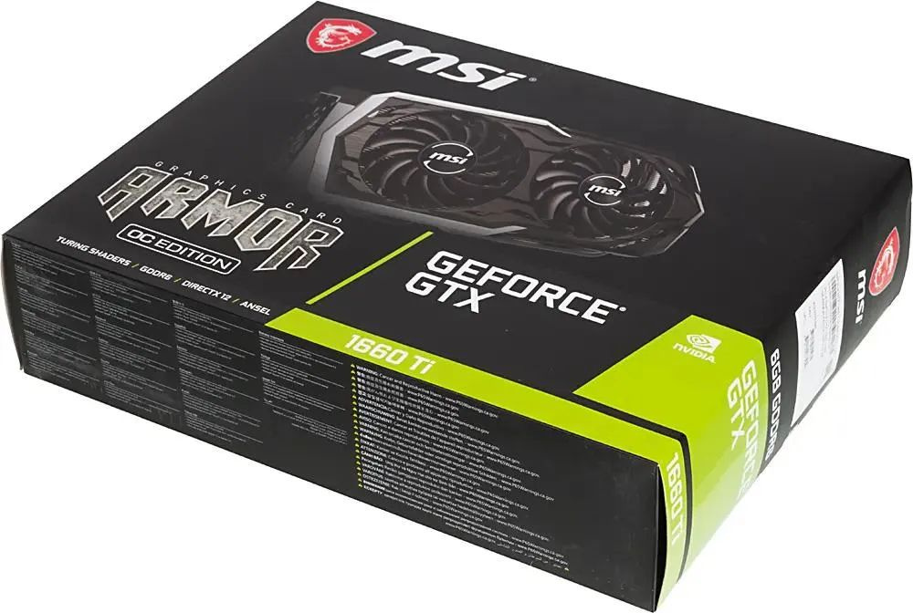 Видеокарта MSI GeForce GTX 1660 Ti, 6 ГБ PCI Express 3.0