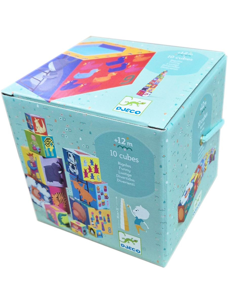 Djeco Blocks for infants Кубики-пирамида Забавные кубики #1