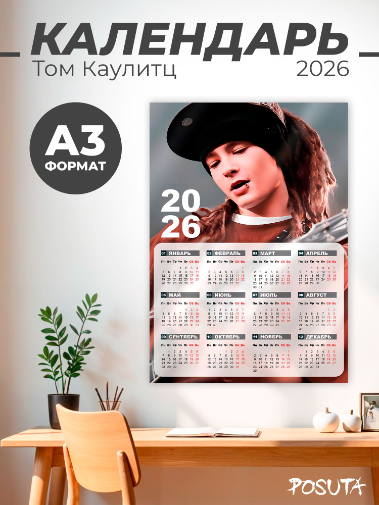 Календарь на 2026 год Tokio Hotel Том Каулитц #1
